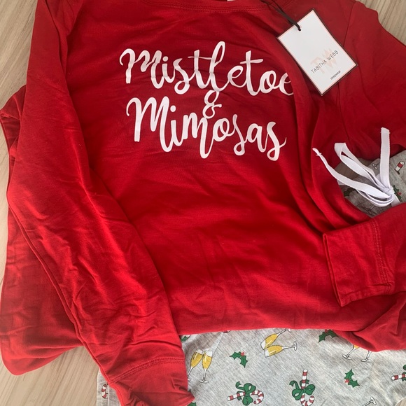 Mistletoe & Mimosas Tabitha Webb Pajama set Super Soft - Picture 2 of 9